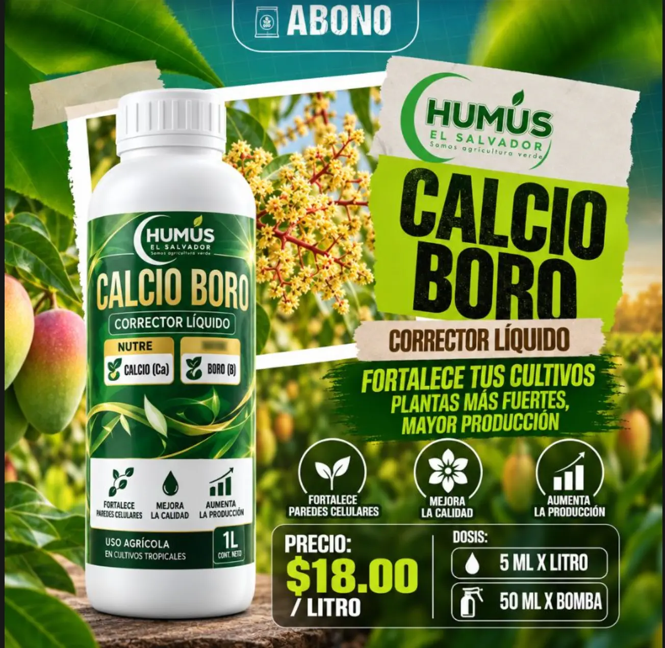 Calcio Boro Corrector Líquido